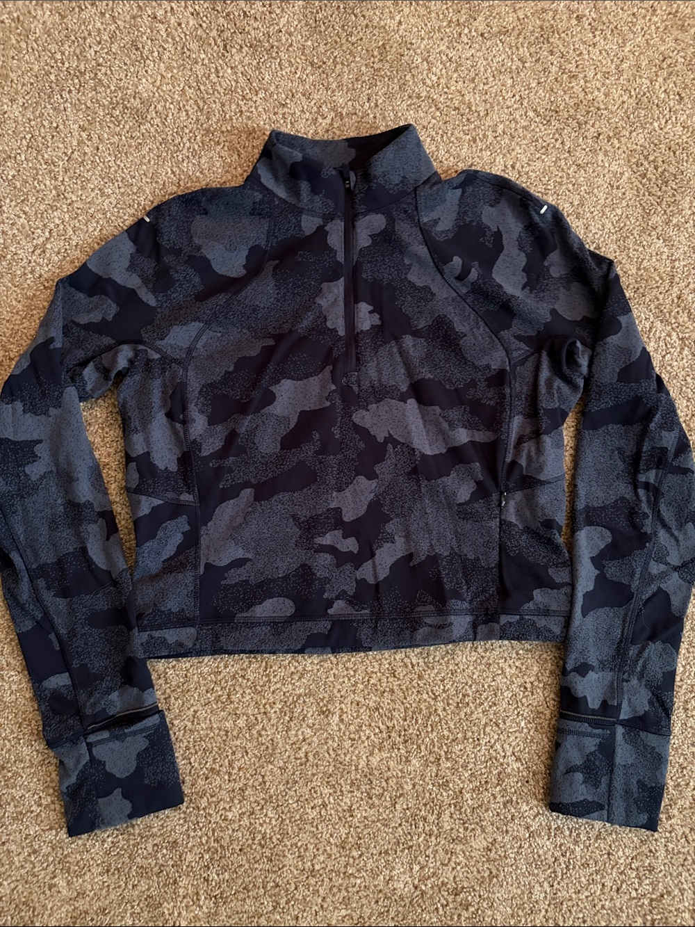 lululemon camo blue cropped jacket